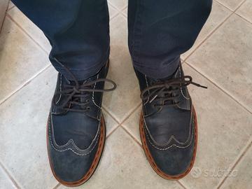 Scarpe uomo modello brogue/derby blue navy 41,5