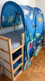 Letto a castello bambini 90×200 con materasso