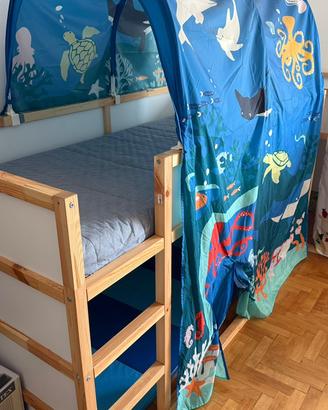 Letto a castello bambini 90×200 con materasso