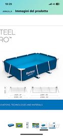 Piscina 2.60x1.70x0.60 con pompa e filtri