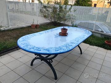 Tavolo in ceramica Vietrese