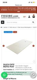Piatto doccia silex fiora 80x120