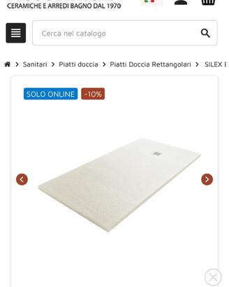 Piatto doccia silex fiora 80x120