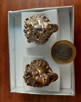 Anelli LEONE in argento e bronzo