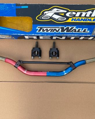 Manubrio Renthal con riser per cross enduro motard