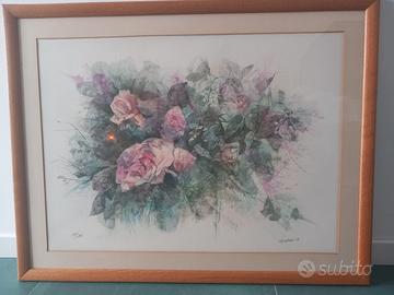 litografia acquarellata "VESPIGNANI " e aquarello 