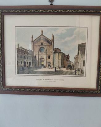 Stampe Cremona vecchia perfettamente incorniciate