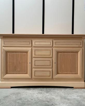 Mobile credenza madia soggiorno in legno al grezzo