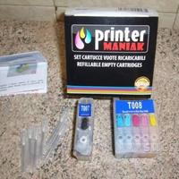 Set cartucce vuote ricaricabili epson t007 t008