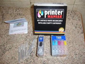 Set cartucce vuote ricaricabili epson t007 t008