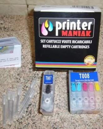 Set cartucce vuote ricaricabili epson t007 t008