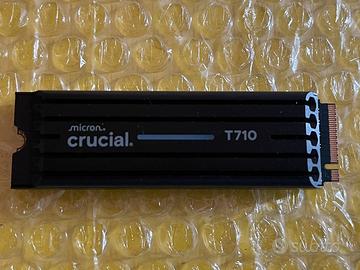 Cricial t710 4tb pcle 5.0x4 gen5 m.2 dissipatore