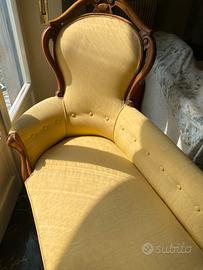 Chaise longue, dormeuse, Luigi Filippo 1800, in no