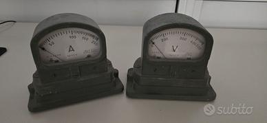 volmetro e amperometro antico