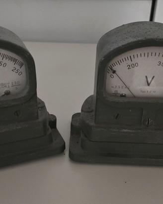 volmetro e amperometro antico