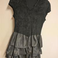 Vestito nero con balze tg. M