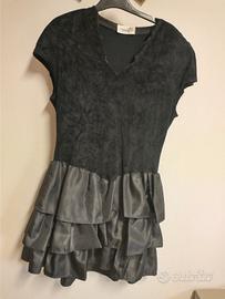 Vestito nero con balze tg. M