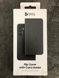 Samsung Flip Cover con Porta Carte Nero Galaxy A16