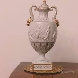 Vaso in porcellana italiana con coperchio,1950/60