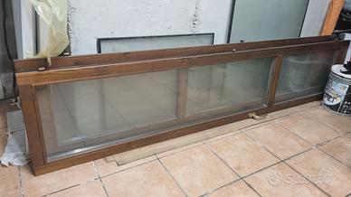 portafinestra in legno circa 100-110 X 252 X 5,5