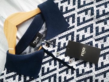 Polo Fendi FF Blu/Bianco