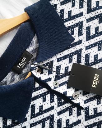 Polo Fendi FF Blu/Bianco