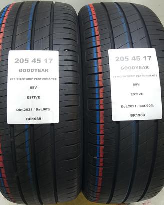 2 GOMME 205 45 17 GOODYEAR BR1989