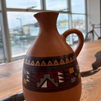 Anfora in terra cotta decorata - stile etnico