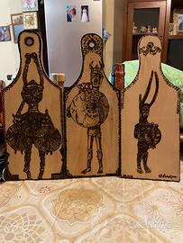 Taglieri ornamentali pirografati