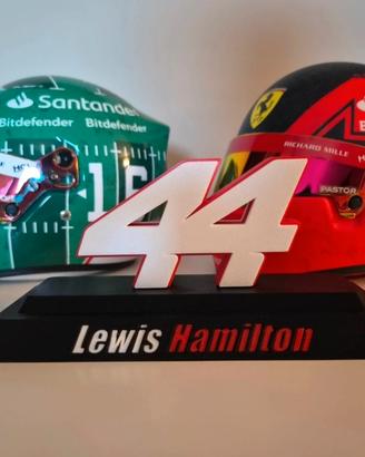 Lewis Hamilton #44 - Espositore con nome colorato