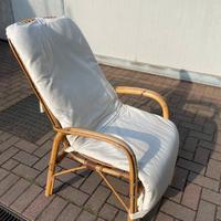 Poltrona vimini con cuscino