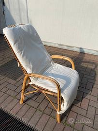 Poltrona vimini con cuscino