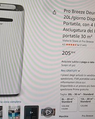 Deumidificatore Pro Breeze Nuovo