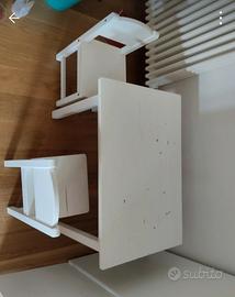 tavolino in legno ikea con due sedie