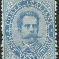 25 centesimi azzurro 1879