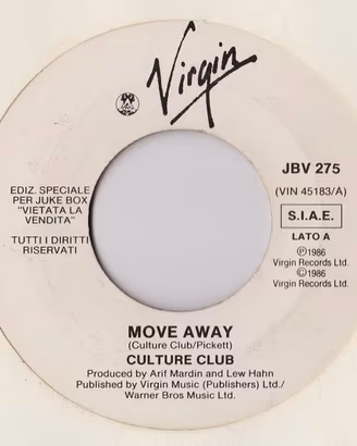 Culture Club /Move Away 45 giri juke box