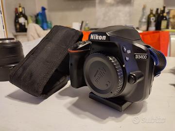 macchina fotografica Nikon D3400 accessoriata