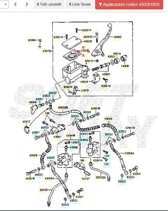 Gommino pompa freno ant Kawasaki GPZ 550 430281029