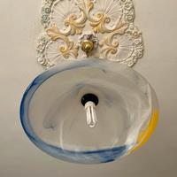 Lampadario in vetro colorato