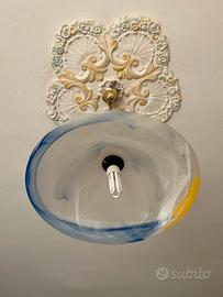 Lampadario in vetro colorato