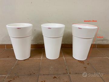 Vaso per esterno bianco piccolo h 43cm