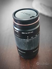 obiettivo sony a 75 300 tele 