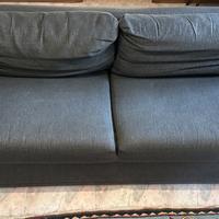 Divano letto tessuto grigio