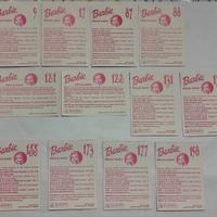 Barbie 12 sticker card Hello Barbie vintage 2001