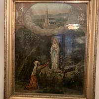 Quadro con apparizione madonna di Lourdes