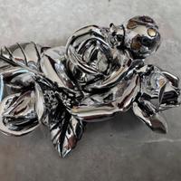 Bomboniera fiore e coccinella in argento