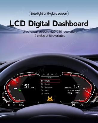 Quadro strumenti digitale BMW SERIE 3 F30-F31