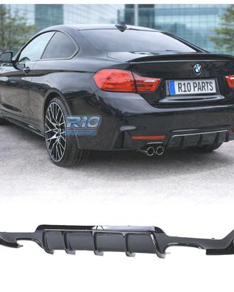 DIFFUSORE BMW F32 F33 F36 LOOK M PERFORMANCE NERO 