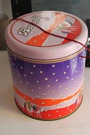 Scatola latta Natalizia re magi Bauli Panettone 