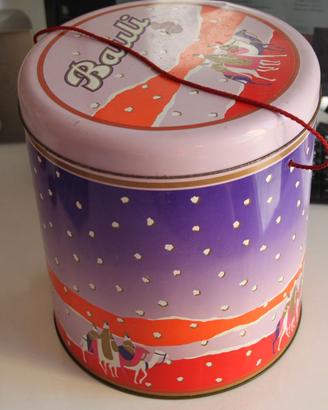 Scatola latta Natalizia re magi Bauli Panettone 